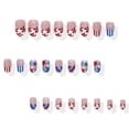 thumbnail image 5 of Uxgjfwu 24Pcs 4th Of July Press On Nails, Patriotic Flag Fake Nails, Short Wear Glue On Nails, Holiday Nail Supplies for Independence Day Celebrations, 5 of 9