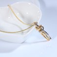 thumbnail image 2 of Collar de abrazo personalizado para mujer y hombre, collar de pareja de acero inoxidable, collar Forever Love You dorado, 2 of 3