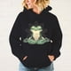 thumbnail image 2 of Nueva sudadera con capucha con estampado divertido de rana y yoga para mujer y hombre, informal, sudadera personalizada, talla grande, 2 of 5