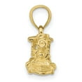 thumbnail image 2 of FJC Finejewelers 10k Yellow Gold 3d Locomotive Charm, 2 of 7