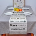 thumbnail image 2 of Farmhouse Animals Table Runner Rooster Pig Cow Rustic Beige Wood Tablerunners 13 x 108 Inch, Table Decorations Tabletop Scarf for Summer Gathering Holiday Farmhouse Kitchen Dining Decor, 2 of 6