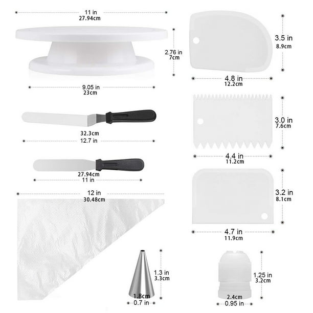 Bearachild Kit de decoración de tartas de 14 piezas, juego de puntas y bolsas para glaseado con plástico Herramientas y accesorios para hornear