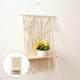 thumbnail image 5 of Estante para colgar en la pared de tapiz blanco, tejidos de macramé bohemio, decoración de estante flotante, borla, decoración para el hogar y Sunnimix Estante de pared tapiz, 5 of 7