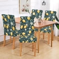 thumbnail image 2 of Yayeee 4 Pack Dining Chair Covers Stretch Parson Chairs Slipcovers Seat Protector, Blue Floral Lemons, 2 of 6