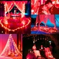 thumbnail image 6 of Solar String Lights for Outside,Copper Wire Solar Fairy Lights 8 Modes Waterproof Outdoor String Lights for Christmas Party Patio Garden Decoration(Red-98FT-300LED), 6 of 6