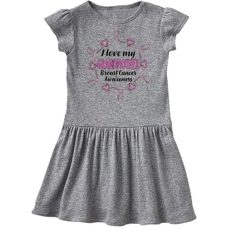 

Inktastic I Love My Grandma- Breast Cancer Awareness Gift Toddler Girl Dress
