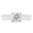thumbnail image 2 of 1 Carat 6.5MM Round Cut Lab Created Moissanite Diamond Solitaire Engagement Rings For Women In 14K Solid White Gold (G-H Color, VVS1 Clarity, 1 Cttw)-9, 2 of 7