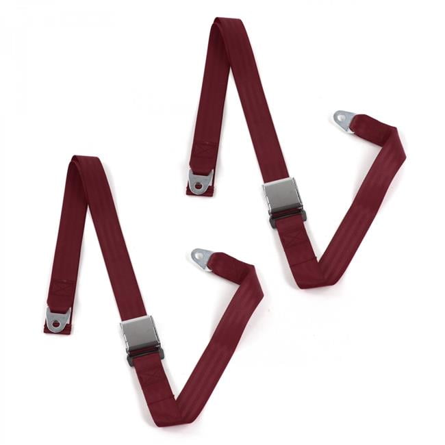AMC AMX 1967-1974 Airplane 2 Point Burgundy Lap Bucket Seat Belt