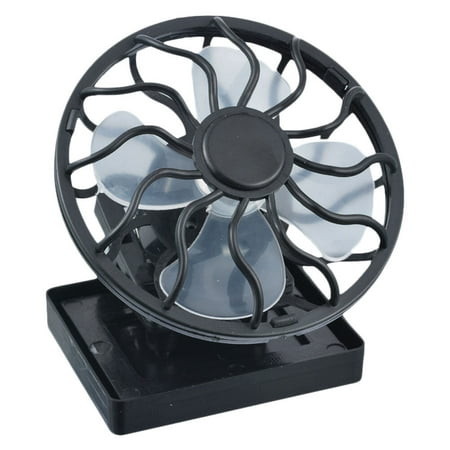 

1Pc Solar-powered Fan Eco-friendly Fan Energy-saving Cooler Fan for Home Dorm Office (Black)