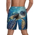thumbnail image 4 of Uemuo Watercolor Turtle Pattern Mens Swim Trunks Quick Dry Board Shorts with Mesh Lining, Stretch Beach Shorts Quick Dry No-Chafing Board Shorts-XX-Large, 4 of 9