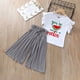 thumbnail image 2 of Conjunto de verano de frutas para niña REDARER: camiseta estampada + pantalón de gasa fruncido, corte holgado con volantes, talla 5-6 años, 2 of 5