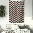 thumbnail image 3 of Geometric Circle Decor Tapestry, 50s Pop Art Triangular Stripes and Spiral Hoops Retro Poster Print, Wall Hanging for Bedroom Living Room Dorm Decor, 40W X 60L Inches, Maroon Teal, by Ambesonne, 3 of 5
