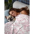 thumbnail image 3 of Pink Flower Flat Sheets Only Twin XL Size, Soft Breathable Bed Top Sheets for Mattress, Vintage Farmhouse Boho Leaf Spring Solid Luxury Bedding Flat Sheets for Home Hotel Bedroom Bed Protection, 3 of 9
