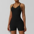thumbnail image 2 of IROINNID Rompers for Women Shorts Casual Elastic Romper Jumper Beach Sleeveless Straight Jumpsuits Summer Loose Vacation Outfits(Black,L), 2 of 4
