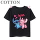 thumbnail image 3 of Camiseta de algodón de moda para niños y niñas con cuello redondo y manga corta de Disney Anime Stitch Angel, 3 of 5