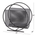 thumbnail image 3 of DecMode 20" Black Metal Single Slot Magazine Holder with Black Stand, 3 of 7