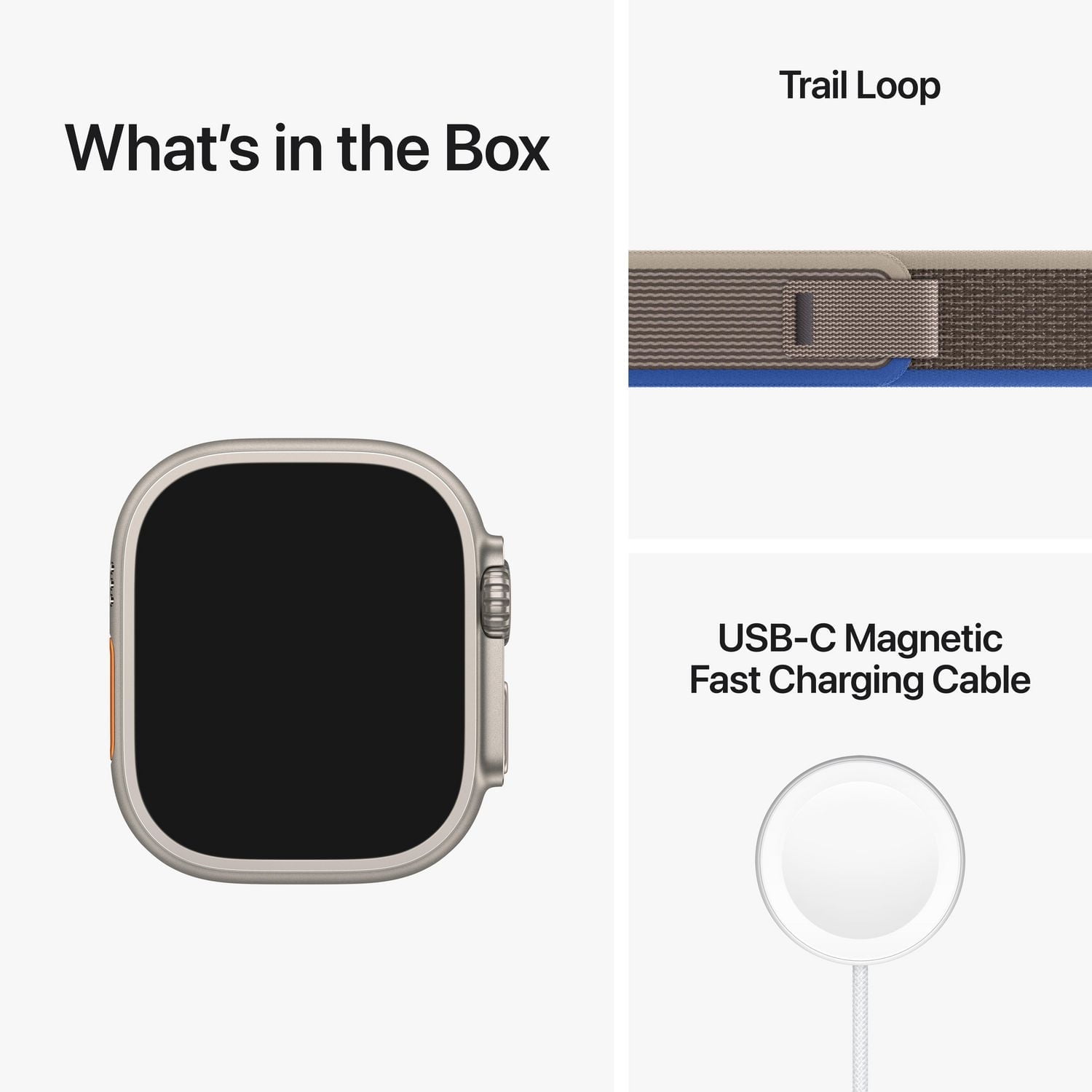 Apple Watch Ultra  (GPS + Cellular) 49mm - Bleu/Gris Bracelet Sentier