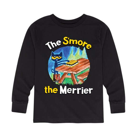 Pete The Cat - The Smore The Merrier - Toddler And Youth Long Sleeve Graphic T-Shirt