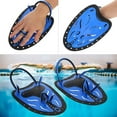 thumbnail image 4 of 1 Pair Swimming Hand Paddle with Adjustable Silicone Strap Holes Professional Kids Adults Beginner Freestyle Training Aid Fins Lap Swimming Accessories, 4 of 6