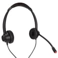 thumbnail image 2 of Auriculares binaurales con cable de 2,5 mm para empresas, con micrófono HD, para centros de llamadas y telemarketing., 2 of 14