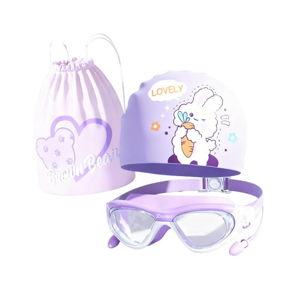 Gorro de natación para niños, gafas de natación, buceo, deportes acuáticos, antifugas, visión amplia, gorro de baño, gorro de ducha para niños, niñas