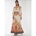 thumbnail image 3 of Printed A-Form Maxi Dress with Belt, 3 of 7