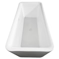 thumbnail image 3 of Emily 69 Inch Freestanding Bathtub in White with Shiny White Trim and Floor Mounted Faucet in Matte Black, 3 of 4