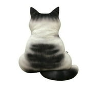 Reborn Baby Dolls Boy Montessori Toys For 1 Year Old 3D Small Printed Cat Back Cushion Plush Toy Gift Simulation Cat Pillow 43cm