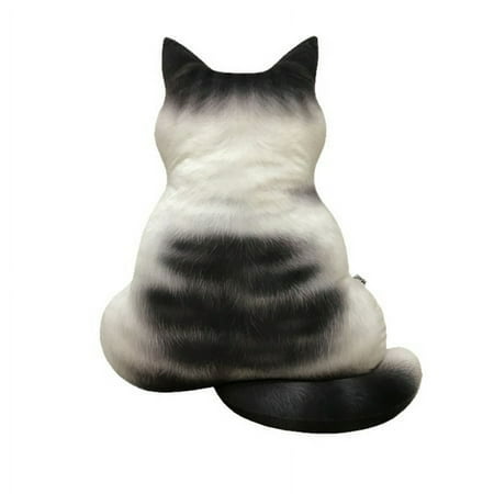 Reborn Baby Dolls Boy Montessori Toys For 1 Year Old 3D Small Printed Cat Back Cushion Plush Toy Gift Simulation Cat Pillow 43cm