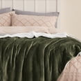 thumbnail image 4 of Manta Bedsure Sherpa de forro polar king size, color verde oliva, 4 of 7