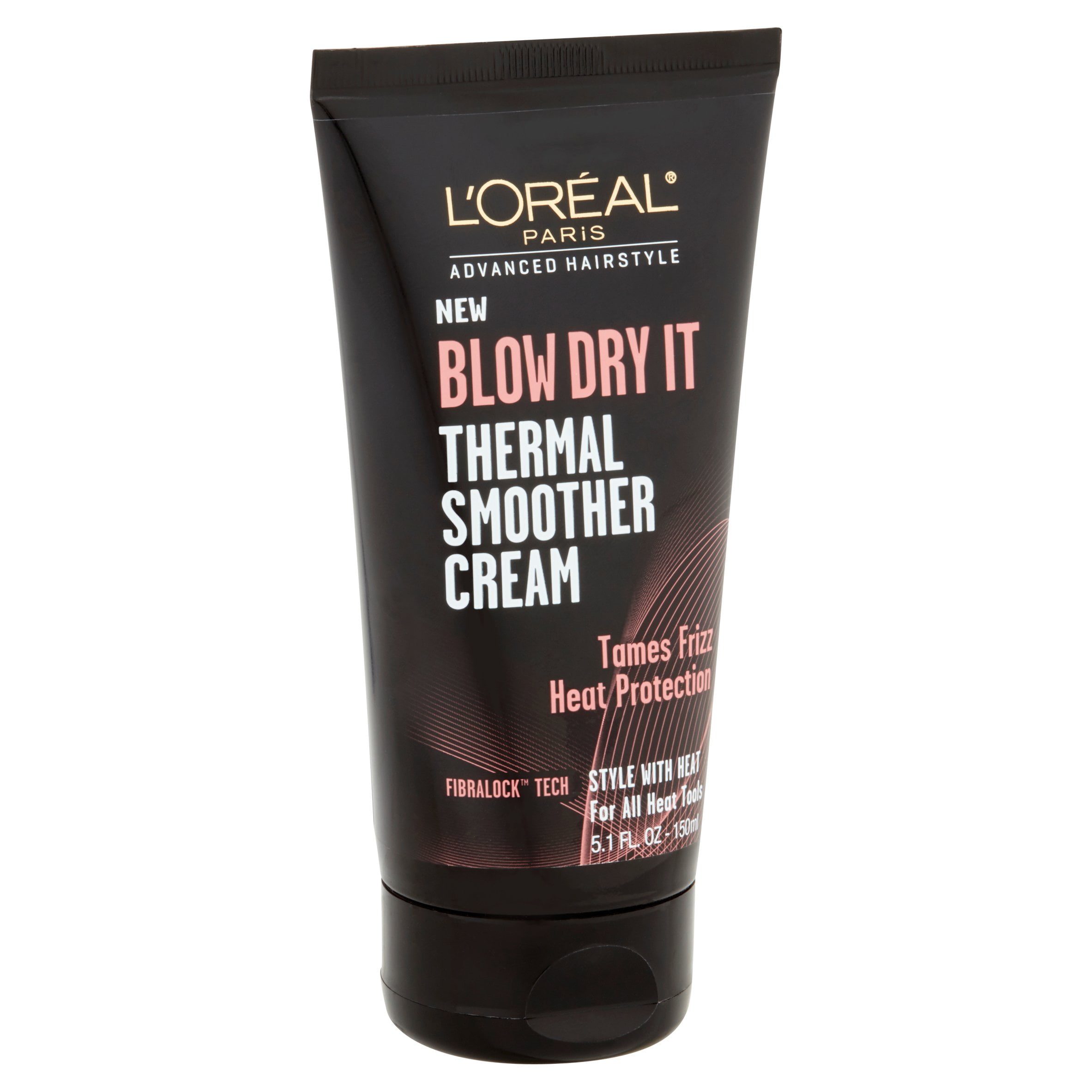 L'Oreal Paris Advanced Hairstyle Blow Dry It Heat Protection Tames frizz +  heat protection, Fibralock tech Hair Styling Cream,  fl oz 