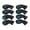 Black, variant on GARENDE 8Pcs Golf Iron Club Head Covers Embroidery Golfer Gift with Degree Protector Rich Blue