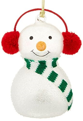Lenox Light Up Glass Christmas Snowman Color Changing Ornament 