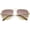 Gold / Purple Yellow, variant on Modern Aviator Sunglasses Open Metal Double Crossbar Gradient Flat Lens 55mm (Gold / Purple Yellow)