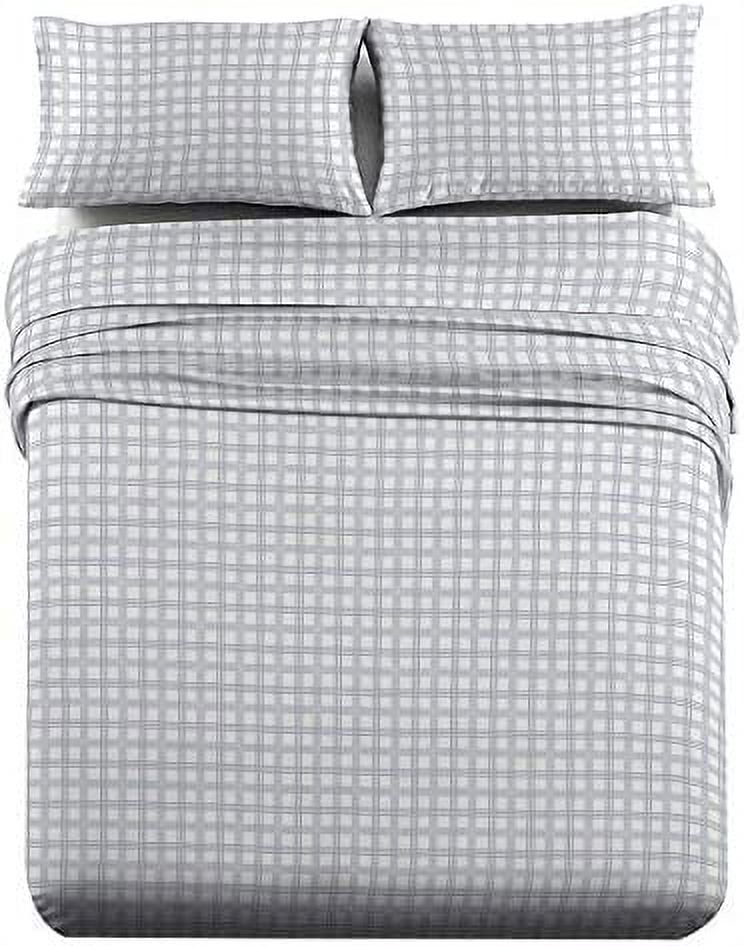 Heavy Soft 100 Cotton Flannel Sheets, 4Pc Bed Sheet Set, Deep Pocket