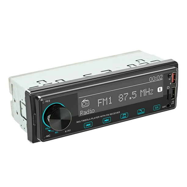 Radio 1DIN Coche Pantalla táctil de 2,5 pulgadas Compatible con Bluetooth Música estéreo Luz RGB