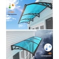thumbnail image 5 of 40"x60" Window Awning Door Canopy with Independent Drainage Sink, Heavy Duty Grey Bracket, Clear Transparent Panel, UV Rain Snow Protection, Weather Resistant Outdoor Shelter for Porch and Patio, 5 of 14