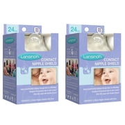 (2 pack) (2 Pack) Lansinoh Contact Nipple Shield, 2-24mm Nipple Shields with Case