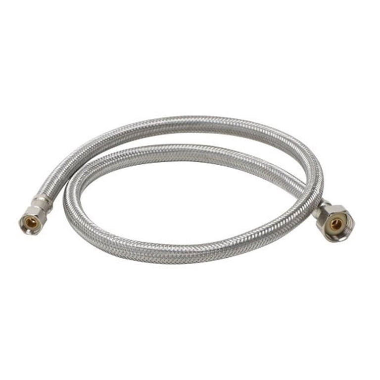 Uxcell 4-Pack Corrugated Stainless Steel Flexible Water Line – 3.9" Long, G1/2 Female Threads, With Washers, For Bathroom, Toilet, Water Heater