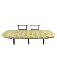 thumbnail image 3 of Hula Girl Futon Couch, Hawaiian Luau Lady Dancing in Grass Skirt Boho Beach Party Print, Daybed with Metal Frame Upholstered Sofa for Living Dorm, Loveseat, Multicolor, by Ambesonne, 3 of 4