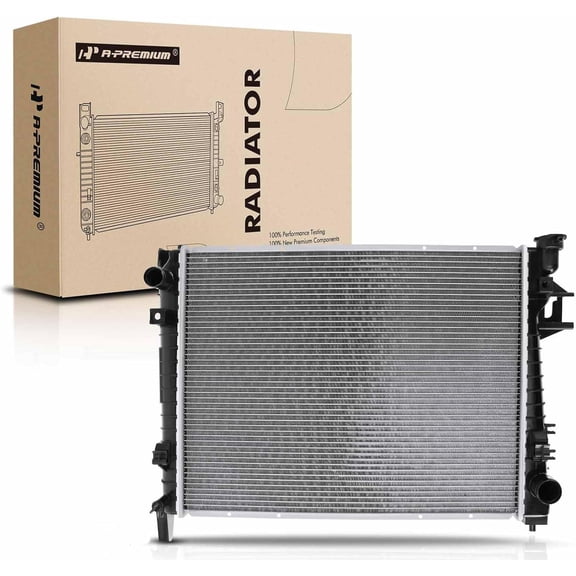 A-Premium Engine Coolant Radiator Assembly - Compatible with Dodge Ram 1500 2500 3500-2002 2003 2004 2005 2006 2007 2008-3.7L V6 4.7L 5.7L 5.9L V8 - Manual Trans. - Replace# 52028830AF, 2480