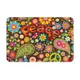 thumbnail image 2 of Goofa 16"x24" Inches Hippie Peace Love Doormats for Outdoor Entrance - Non-Slip Welcome Mat, Heavy Duty Door Mats Outdoor, Spring Doormat, 2 of 9