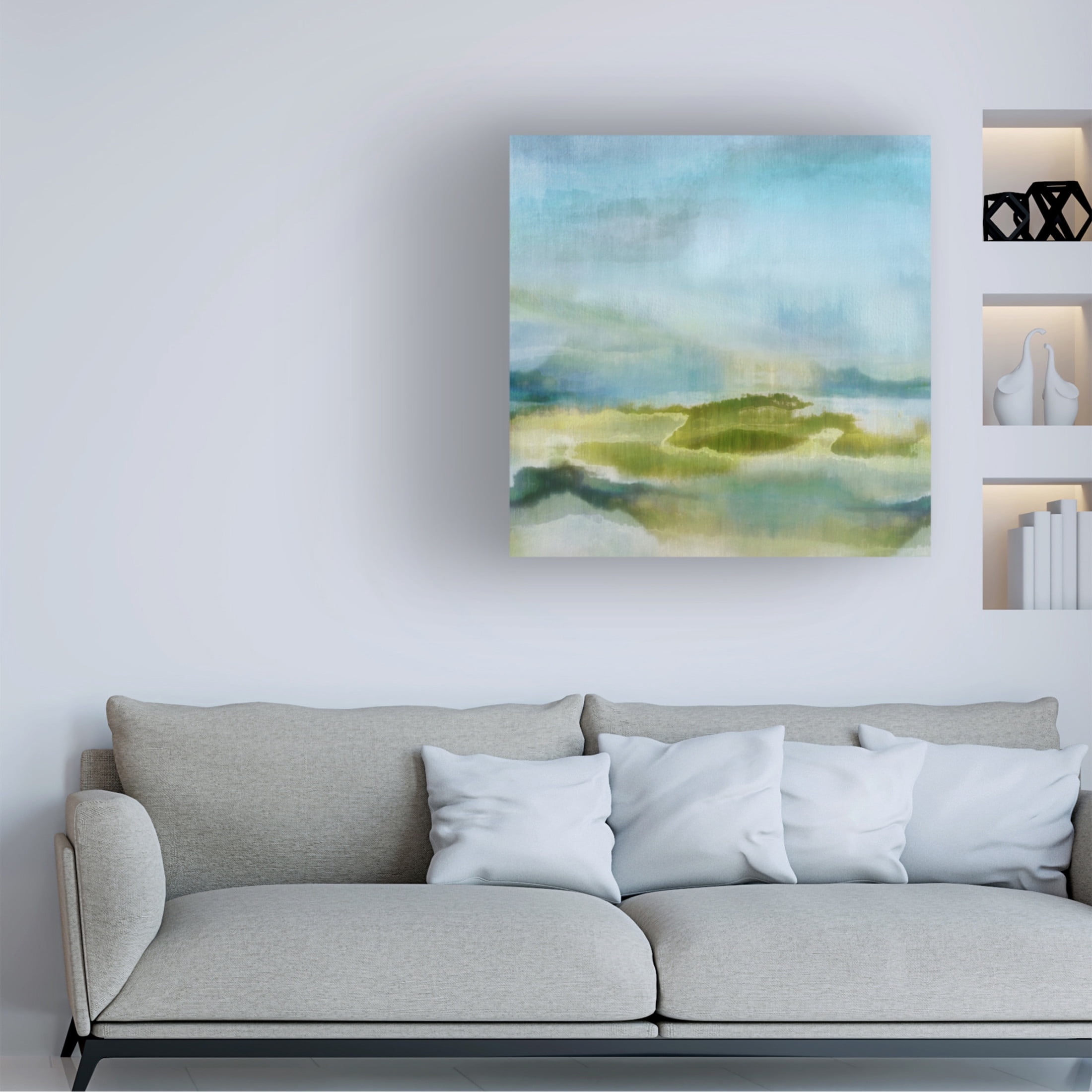 Canvas Wall Art - Cora Niele 'Wetlands IV' Wall Art for Living Room, Bedroom, or Office Décor by Trademark Fine Art - 24 x 24 Inches