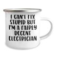 thumbnail image 2 of Funny Electrician Gifts for Men Women Friends Coworkers Family Christmas I Can't Fix Stupid But I'm A Fairly Decent Electrician, 2 of 4