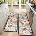 thumbnail image 4 of Kitchen Rugs Sets Of 2,Pioneer Flower Floral Print Pattern Anti Fatigue Kitchen Mat Rugs Non Slip Washable,Decorative Kitchen Floor Mats for Kitchen,Sink,Laundry,17"x47"+17"x47", 4 of 5