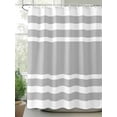 thumbnail image 2 of Gray Geometric Shower Curtain, Fringe Waterproof Shower Curtain Set with 12 Hooks Lightweight Washable Fabric Shower Curtains for Bathroom 72x84 Inches, 2 of 6