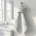thumbnail image 2 of REGALWOVEN 1 Pack Animal Hanging Hand Towel, Soft Absorbent Quick Dry, Cute Decorative Towel for Kitchen, Bathroom Green Lamb 15" x 8", 2 of 6