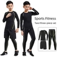 thumbnail image 3 of Mallas de entrenamiento para niños, ropa de secado rápido, ropa de otoño e invierno para niños, baloncesto, fútbol, ropa deportiva de fitness, traje para niños, 3 of 5