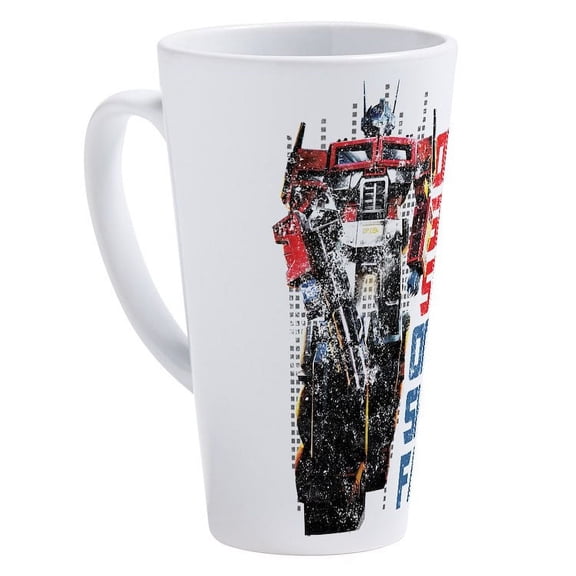 CafePress - Transformers One Shall Stand - 17 Oz White Ceramic Latte Mug
