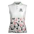 thumbnail image 2 of Custom Name Lovely Argyle Golf Pattern Golfer Women Sleeveless Polo XS-4XL, 2 of 5
